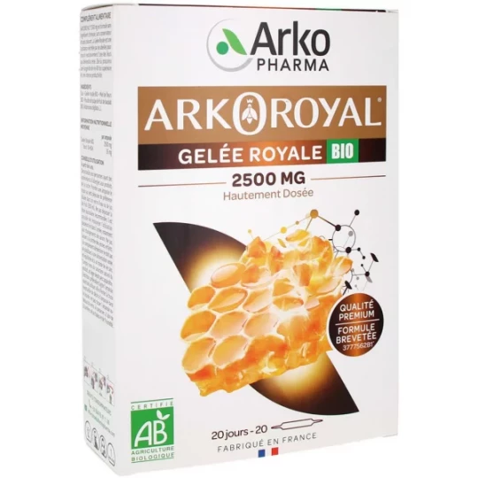 Arkopharma ArkoRoyal Gelée Royale 2500mg Bio Ampoules x 20