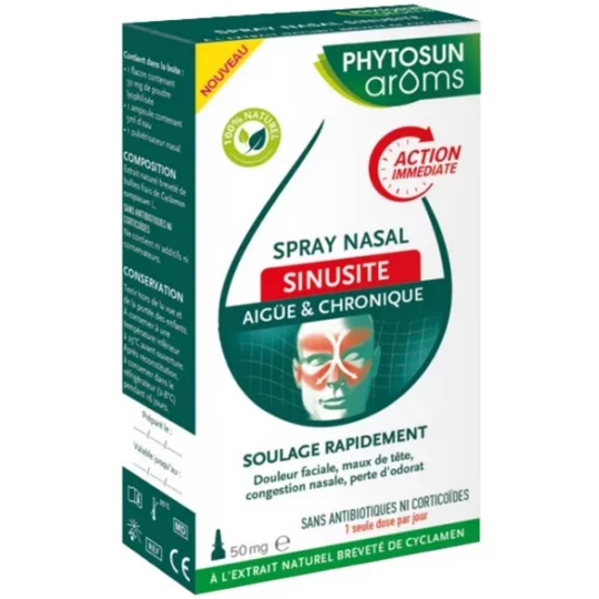 Phytosun Arôms Spray Nasal Sinusite Aiguë et Chronique