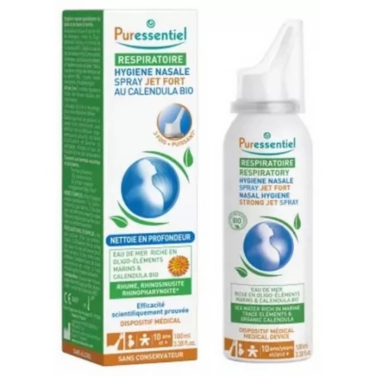 Puressentiel Respiratoire Hygiène Nasale Spray Jet Fort 100 ml
