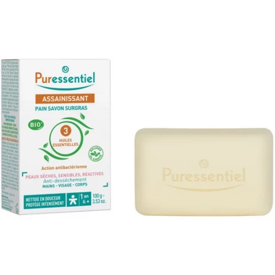 Puressentiel Assainissant Pain Savon Surgras Bio 100 g