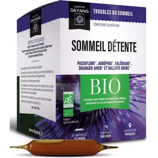 Dayang Sommeil Détente Bio Ampoules x 20