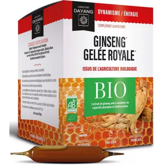 Dayang Ginseng Gelée Royale Bio Ampoules x 20