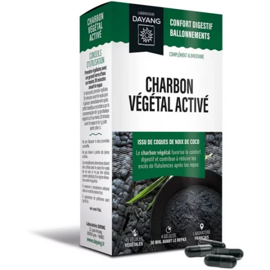 Dayang Charbon Végétal Activé Bio Gélules x 45