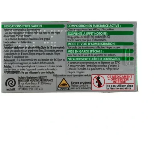 NurofenCaps 400 mg Capsules Molles x 10 - image 2