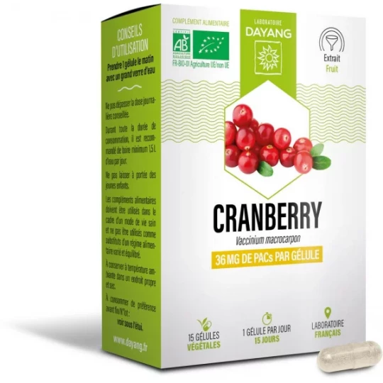 Dayang Cranberry Bio Gélules x 15