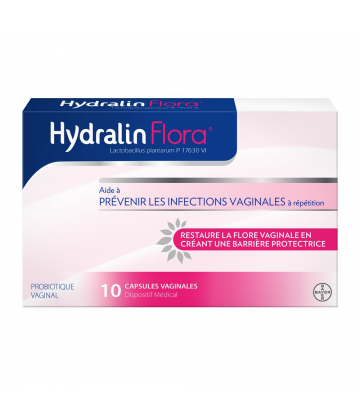 Hydralin Flora probiotique 10 capsules vaginales