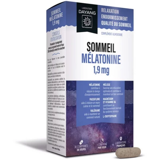 Dayang Sommeil Mélatonine 1,9 mg x 30