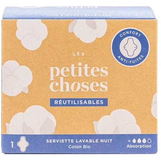Les Petites Choses Serviette Lavable Nuit Coton Bio