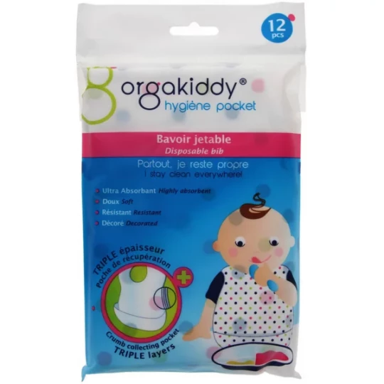 Orgakiddy Bavoir Jetable x 12