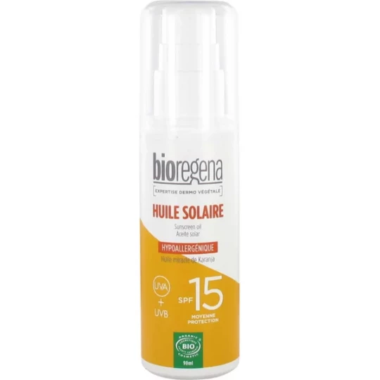 Bioregena Huile Solaire SPF15 Bio 90 ml