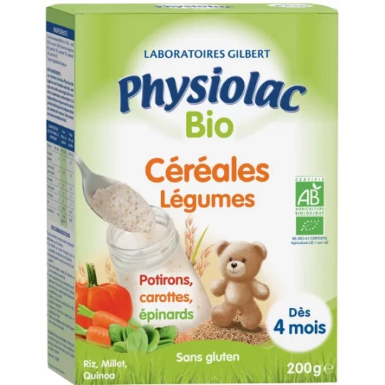 Physiolac Bio Céréales Légumes 200 g