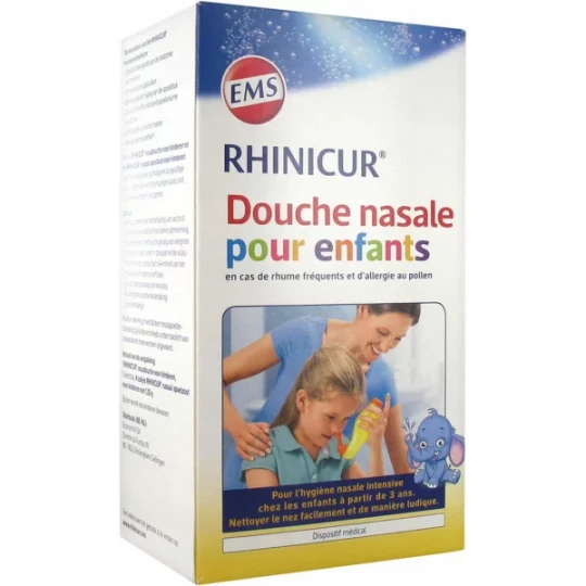 Rhinicur Douche Nasale pour Enfants + Sel de Rinçage