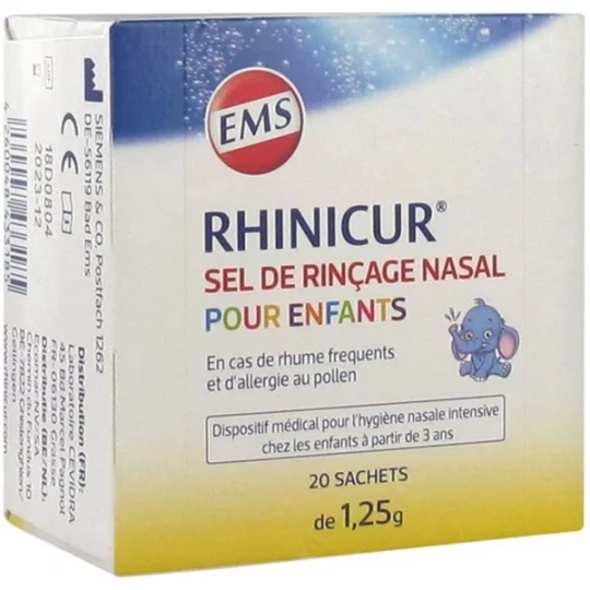 Rhinicur Sel de Rinçage pour Enfants Sachets x 20