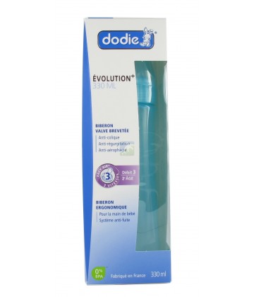 Dodie Initiation+ Biberon Lagoon 330 ml + Tétine 2ème âge