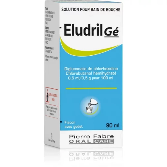 Eludril Gé Solution pour Bain de Bouche 90 ml