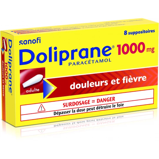 Doliprane 1000 mg Suppositoires x 8