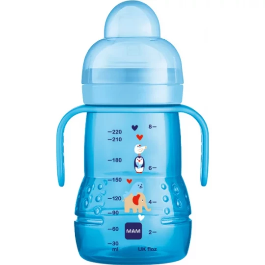 MAM Biberon de Transition Bleu 220 ml