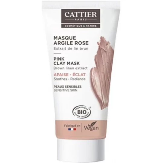Cattier Mini Masque Argile Rose Bio 30 ml