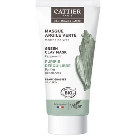 Cattier Mini Masque Argile Verte Bio 30 ml