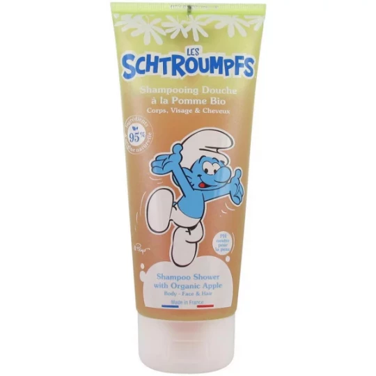 Les Schtroumpfs Shampooing Douche Pomme Bio 200 ml