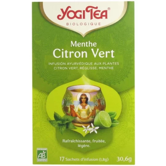 Yogi Tea Infusion Ayurvédique Menthe Citron Vert 30.6 g