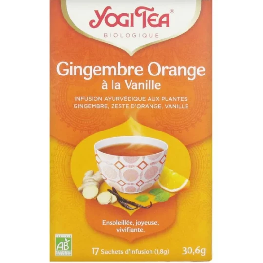 Yogi Tea Gingembre Orange à la Vanille Infusions x 17