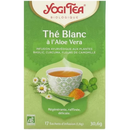 Yogi Tea Infusion Aux Plantes Thé Blanc à l'Aloe Vera Bio 30.6 g