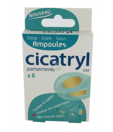 Cicatryl pansement ampoules x 8