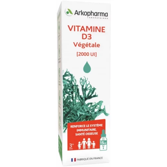 Arkofluides Vitamine D3 Végétale Liquide 15 ml