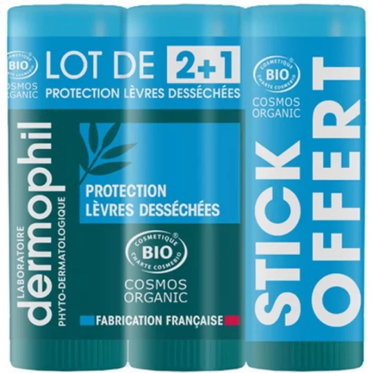 Dermophil Indien Protection Lèvres Desséchées 3 x 4 g