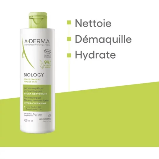 A-Derma Biology Lait Démaquillant Hydra-Nettoyant - image 2