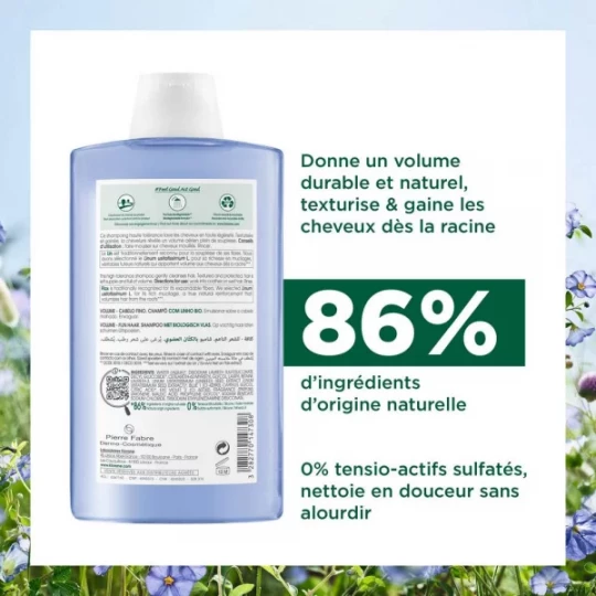 Klorane Shampooing Aux Fibres de Lin Bio - image 5