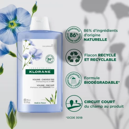 Klorane Shampooing Aux Fibres de Lin Bio - image 7