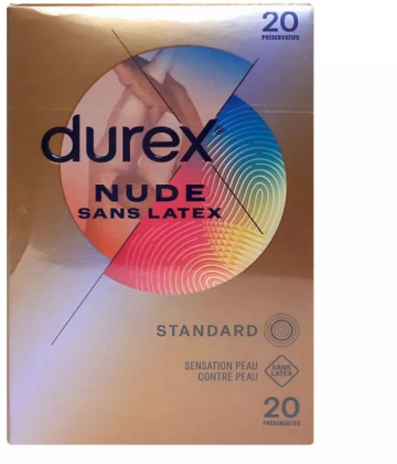 Durex Nude Préservatif Sans Latex x 20