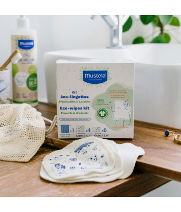 Mustela Éco-Lingettes Coton Bio x 10