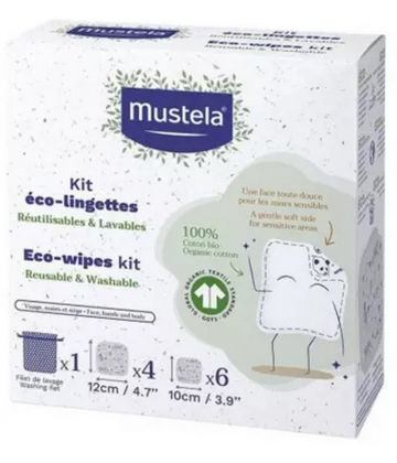 Mustela Éco-Lingettes Coton Bio x 10