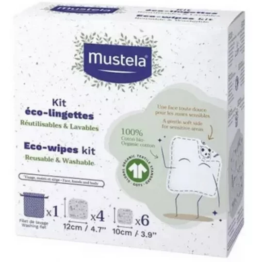 Mustela Éco-Lingettes Coton Bio x 10