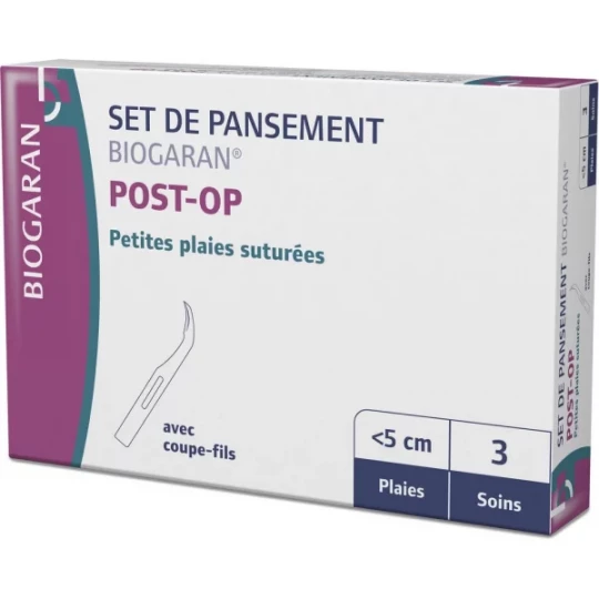 Biogaran Set de Pansements Post-Op Petites Plaies Suturées x 3
