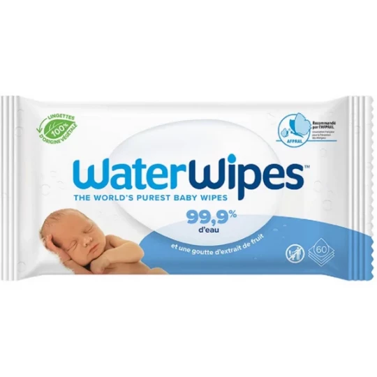 Waterwipes Lingettes Bébé Biodégradables x 60