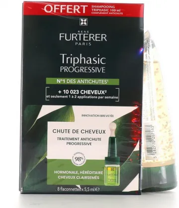 René Furterer Triphasic Progressive x 8 + Shampooing Offert