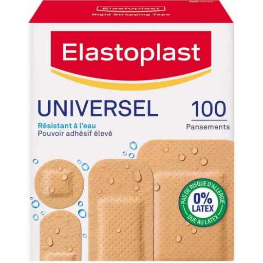 Elastoplast Pansements Universel Résistant à l'Eau x 100