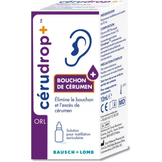 Cerudrop+ Solution Auriculaire 12 ml