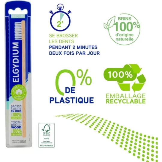 Elgydium Brosse à Dents Bois Médium - image 2