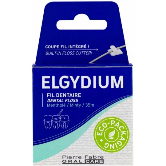 Elgydium Fil Dentaire Cire & menthole 35 m