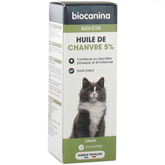 Biocanina Huile Chanvre 5% Chats Flacon 10 ml