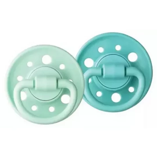Dodie Sucettes Rondes Caoutchouc Naturel Bleues 6-36 Mois x 2