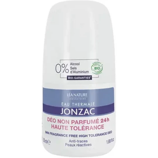 Eau Thermale Jonzac Déodorant Non Parfumé 24h Haute Tolérance 50 ml