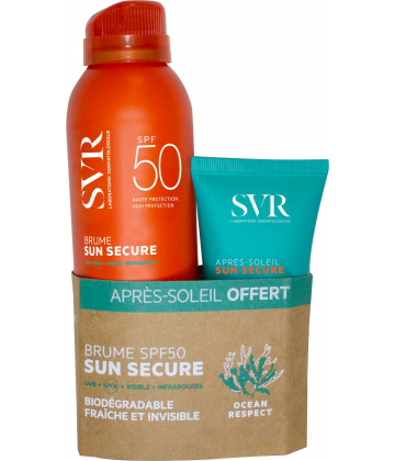 SVR Coffret Sun Secure Brume SPF 50 et Après-Soleil 50 ml