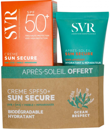 SVR Sun Secure Crème SPF 50 + et Lait Après-Soleil 50 ml Offert