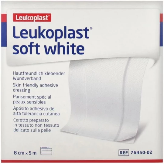 Leucoplast Soft White Pansement 5 m x 8 cm